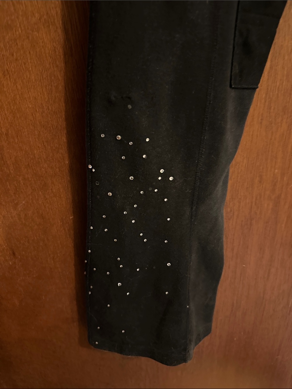 Sticky seat Black Equestrian-Riding bootcut jods with Rhinestone Detail - Picture 2 of 4